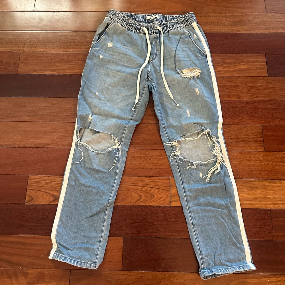 Garage Blue Flare Wide Leg Jeans